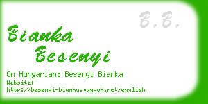 bianka besenyi business card